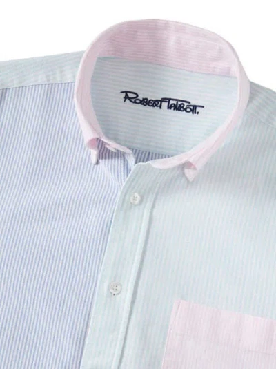Robert Talbott Harrison Button Down Fun Stripe Oxford Shirt In Blue