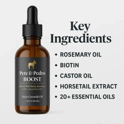 Pete & Pedro Boost Hair & Beard Growth Strengthening Serum With Biotin & Rosemary
