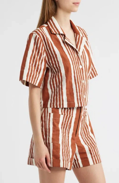 Cleobella Mizuki Blouse In Vecchio Stripe