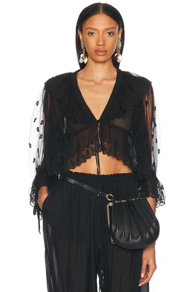 Chloé Cropped-spitzentop Mit V-ausschnitt