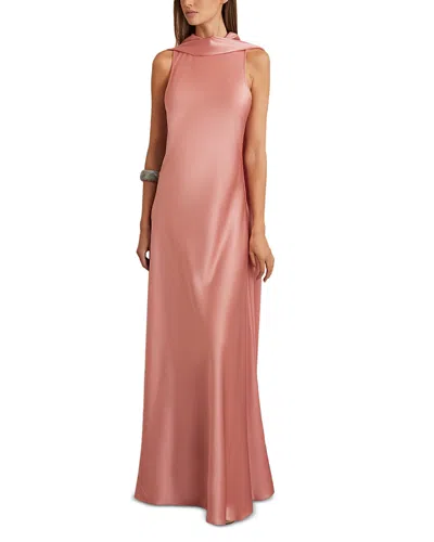 Reiss Fae Cape Back Maxi Dress In Pink