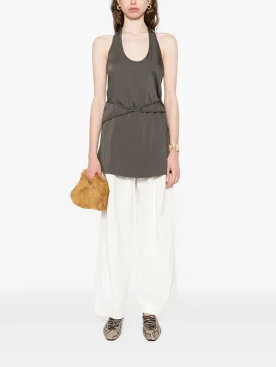 Lemaire Halterneck Wrap Top Asymmetric Hem