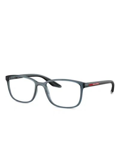 Prada Linea Rossa 55mm Pillow Optical Glasses In Gray