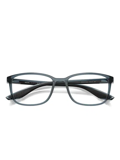 Prada Linea Rossa 55mm Pillow Optical Glasses In Gray