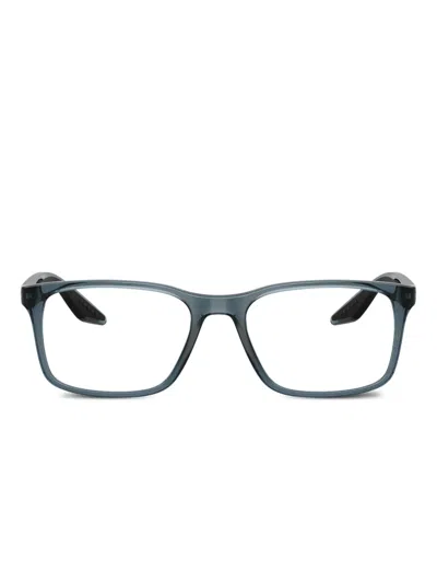 Prada Linea Rossa 55mm Pillow Optical Glasses In Gray