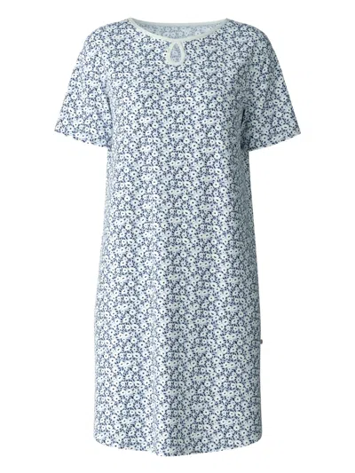 Calida Floral-print Nightdress In Blue