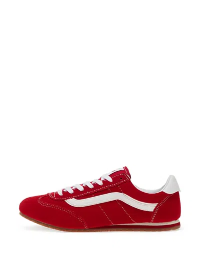 Vans Super Lowpro Racing Red Suede Leather Sneakers