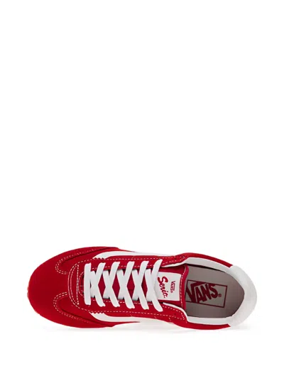 Vans Super Lowpro Racing Red Suede Leather Sneakers