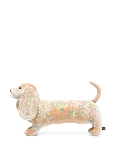 腊肠犬刺绣毛绒玩具