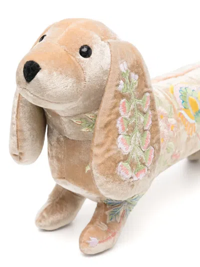 腊肠犬刺绣毛绒玩具