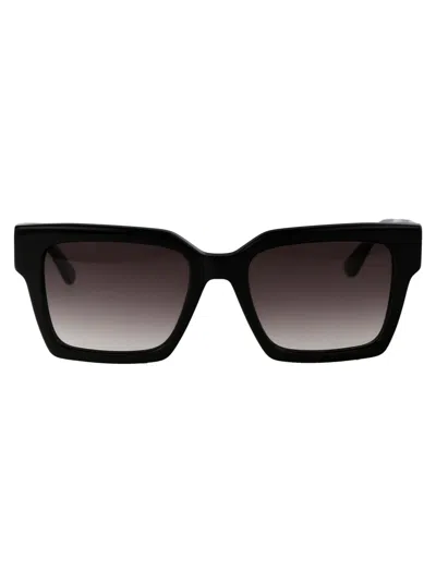 Karl Lagerfeld Black Acetate Sunglasses In Black