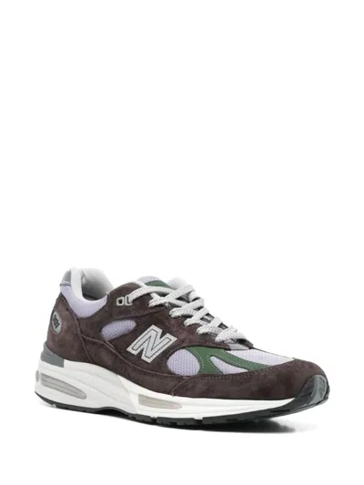 New Balance Low Top Sneakers With Mesh Panels And Suede Overlays