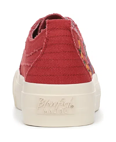 Blowfish Malibu Women's Sadie-sun Embroidered Lace Up Platform Sneakers