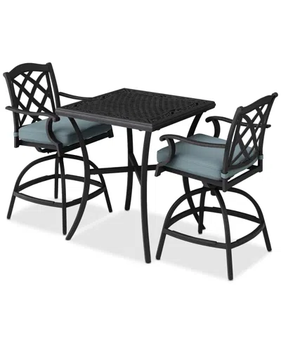 Agio Wythburn 3-pc. Outdoor Bar Height Dining Set (32" Table & 2 Bar Stools)