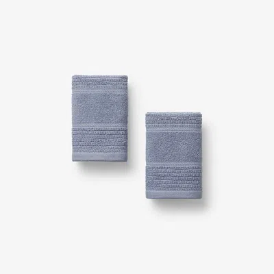 The Company Store Textured Stripe Washcloths, Set Of 2