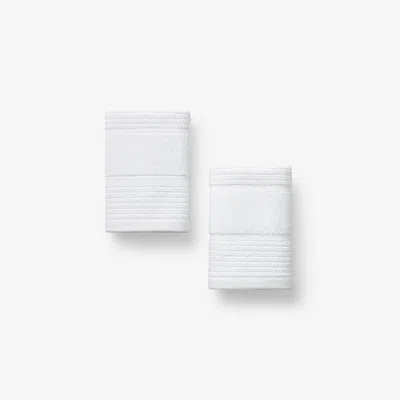 The Company Store Textured Stripe Washcloths, Set Of 2