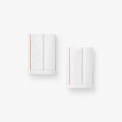 The Company Store Dash & Stripe Washcloths, Set Of 2