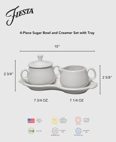 Fiesta 4-piece Sugar Bowl And Creamer Set With Tray