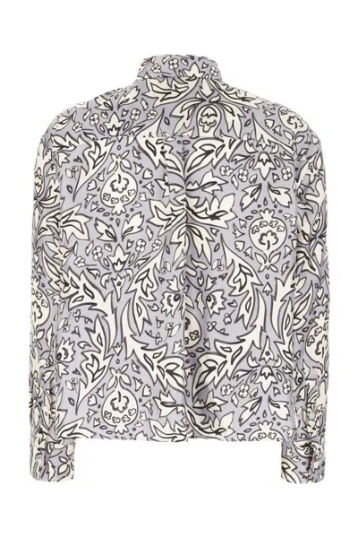Weekend Max Mara Silk Shirt Floral Pattern Long Sleeves