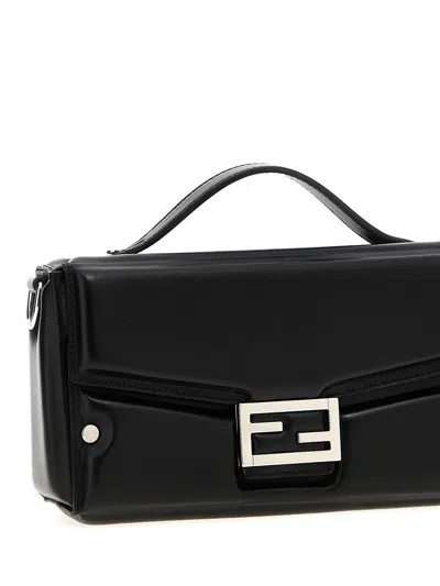Fendi Baguette Soft Trunk Crossbody Bags Black