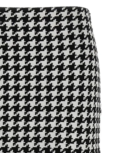 Alexander Mcqueen Black And White Midi Skirt