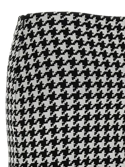 Alexander Mcqueen Black And White Midi Skirt