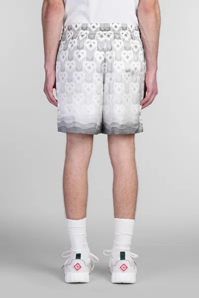 Casablanca Gray Silk Shorts With Logo