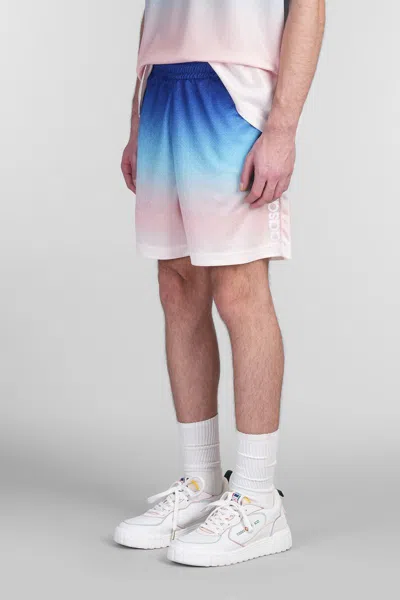 Casablanca Gradient Monogram Shorts With Elasticized Waistband In Blue