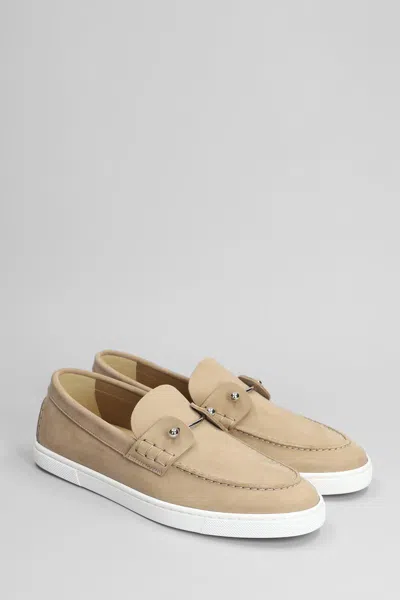 Christian Louboutin Chambeliboat Loafers In Beige Leather
