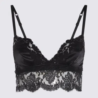 Dolce & Gabbana Stretch Satin Bra Lace Detailing