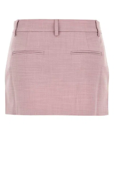 The Andamane Pink Stretch Polyester Blend Mini Skirt