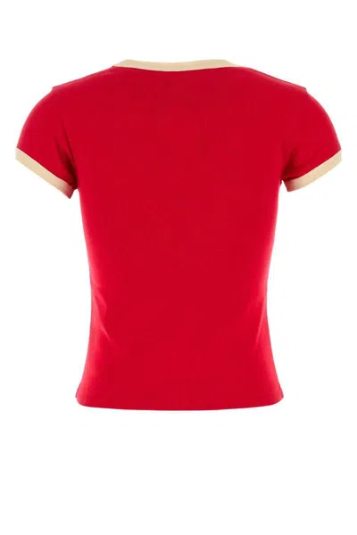 Valentino Crew Neck Cotton Jersey T-shirt With Contrasting Trims