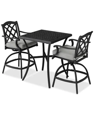Agio Wythburn 3-pc. Outdoor Bar Height Dining Set (32" Table & 2 Bar Stools)