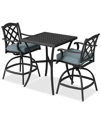 Agio Wythburn 3-pc. Outdoor Bar Height Dining Set (32" Table & 2 Bar Stools)