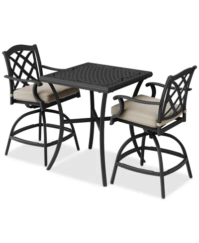 Agio Wythburn 3-pc. Outdoor Bar Height Dining Set (32" Table & 2 Bar Stools)