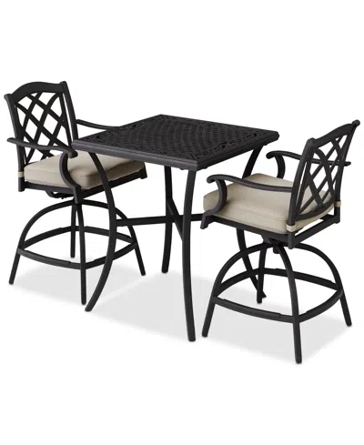 Agio Wythburn 3-pc. Outdoor Bar Height Dining Set (32" Table & 2 Bar Stools)