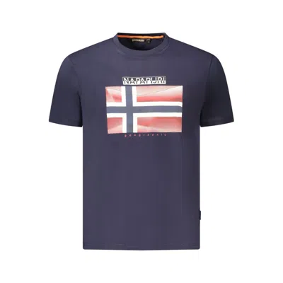 Napapijri Blue Cotton Men T-shirt