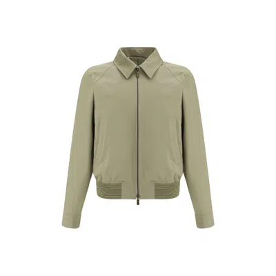 Burberry Cotton Jacket With Collar And Pockets In Neutral