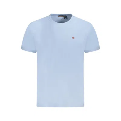 Napapijri Light Blue Cotton Men T-shirt