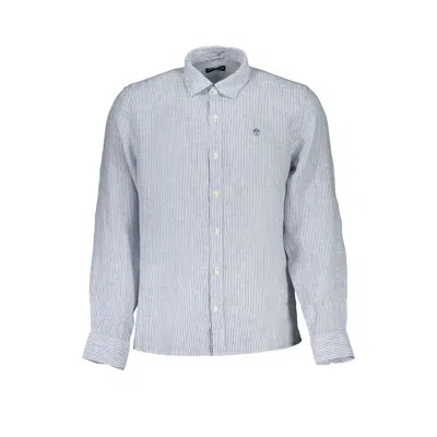 North Sails Light Blue Linen Shirt In Blue