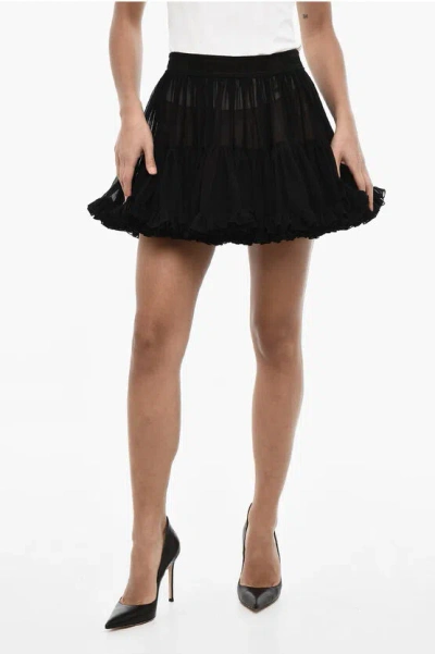 Dsquared2 Sheer Flared Miniskirt