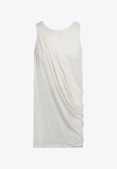 Rick Owens Anthem Tank Top In White