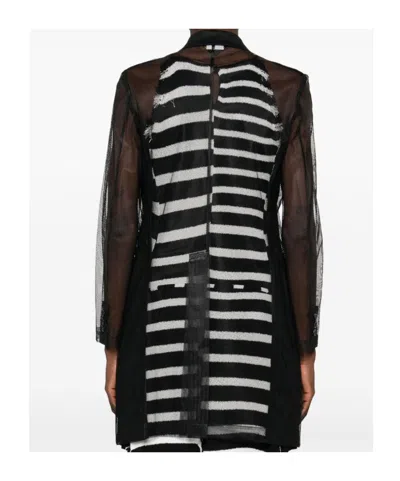 Comme Des Garçons Longline Sheer Sleeves Coat