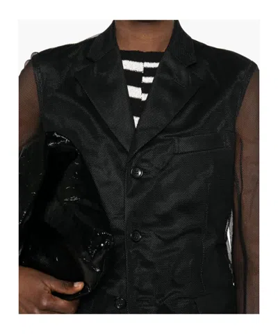 Comme Des Garçons Longline Sheer Sleeves Coat