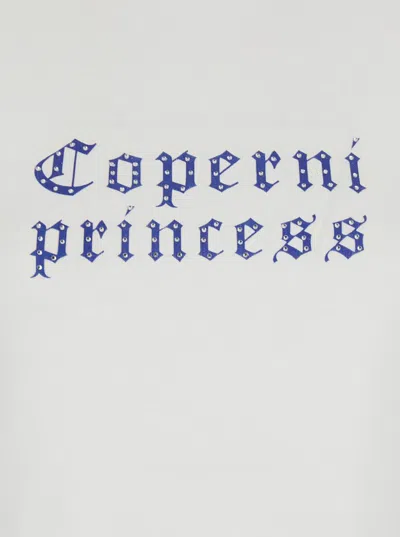 Disney X Coperni White Crewneck T-shirt With Maxi Print On The Front And Logo Print On The Rear