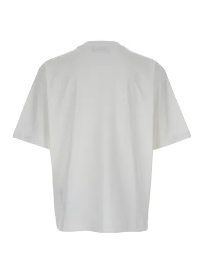 Dsquared2 White T Shirt With Round Neck And Embroidered Logo On The Front In Cotton Woman