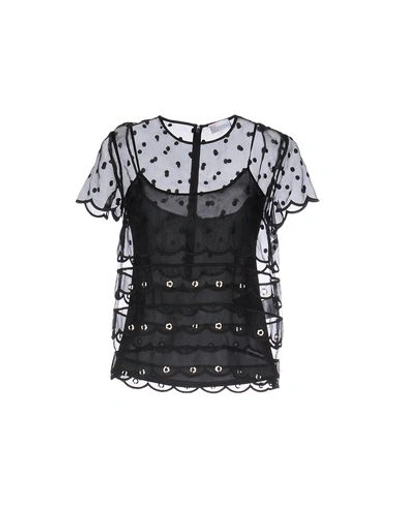 Shop Red Valentino Blouse In Black