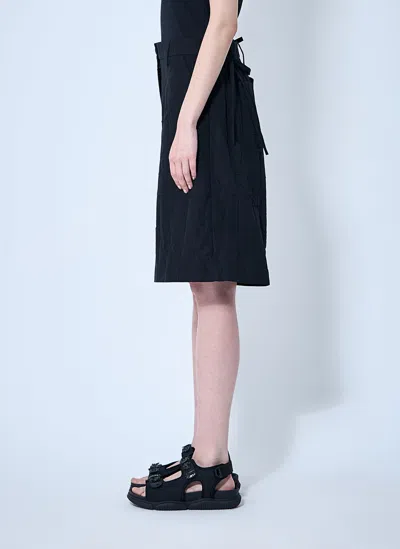 Cecilie Bahnsen Annika Quilted Knee-length Shorts In Black
