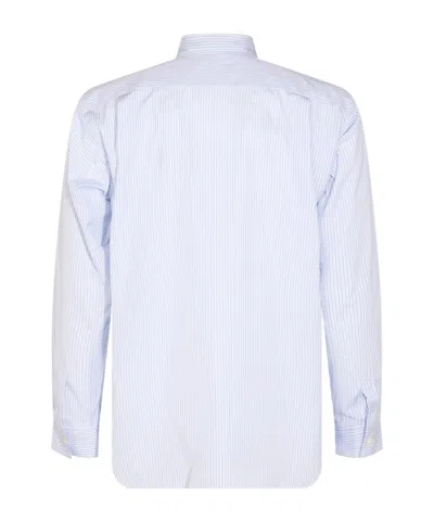 Comme Des Garçons Shirt Striped Patchwork Button-down Collar