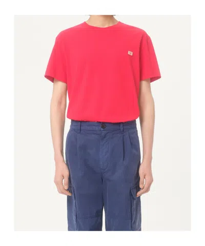 Valentino T-shirt With Signature Vlogo In Red